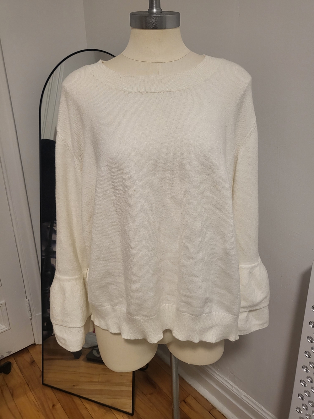 Joe Fresh Cream Bell Sleeve Knit Sweater
